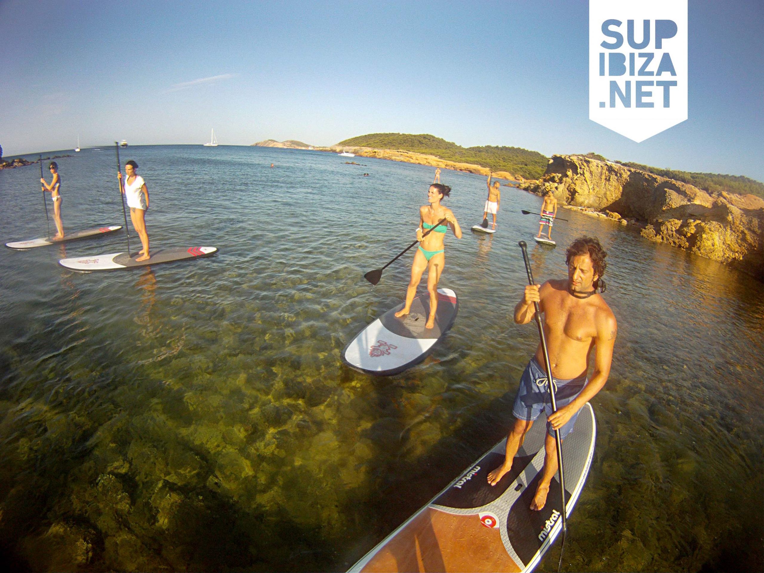 Paddle surf in the north of Ibiza
